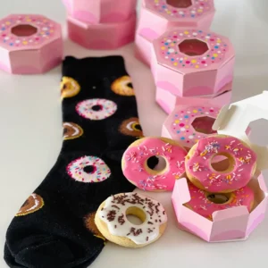 Donut Cookies & Socks! (hand-iced biscuits)