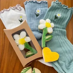 Daisy Socks & Cookies (hand-iced biscuits)