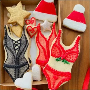 Santa Baby! (hand-iced biscuits)