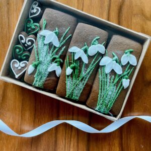 Iced Snowdrop Biscuits sweet snowdonia