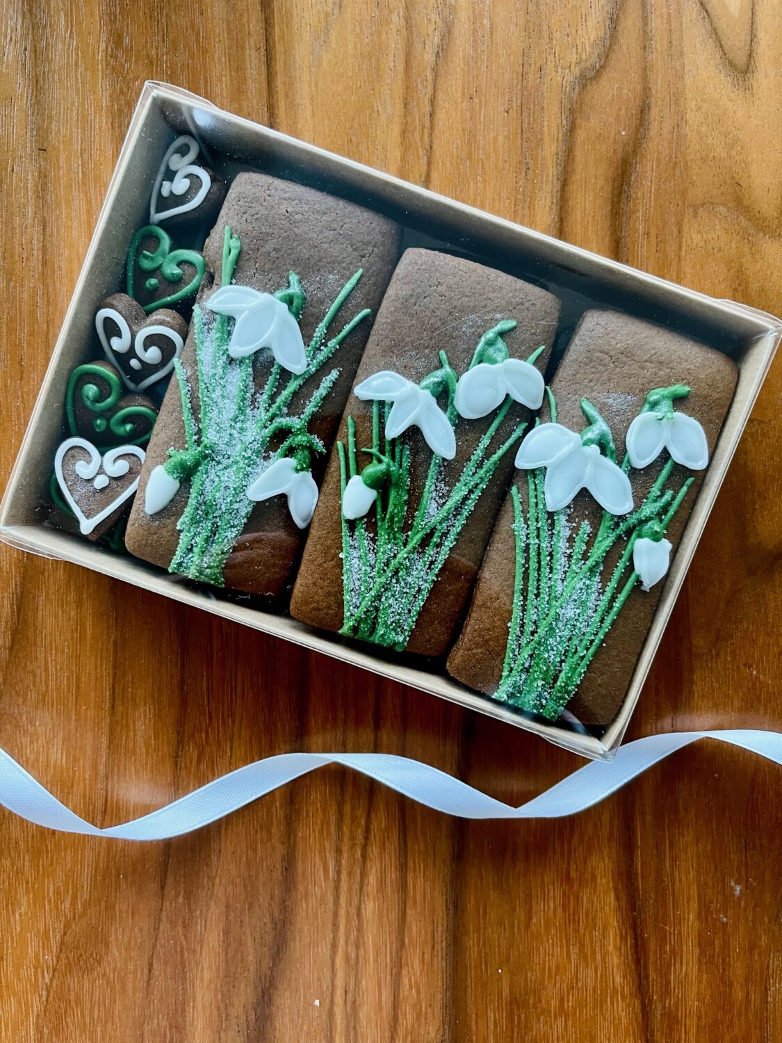 Iced Snowdrop Biscuits sweet snowdonia