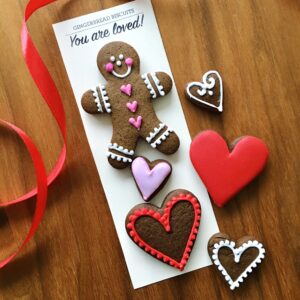 gingerbread valentine biscuit gift