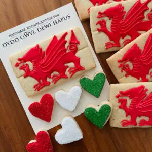Welsh Dragon Letterbox Biscuits (hand-iced biscuits)