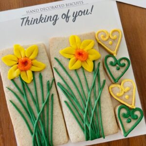 daffodils letterbox biscuits