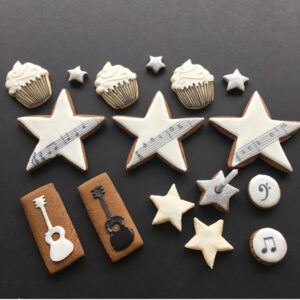 music themed biscuits