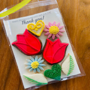 thank you letterbox cookies chocolate tulips vanilla daisies pretty flower biscuits to say thank you
