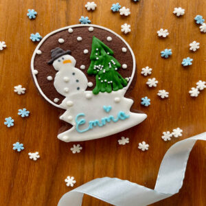 Chocolate Snowglobe biscuits