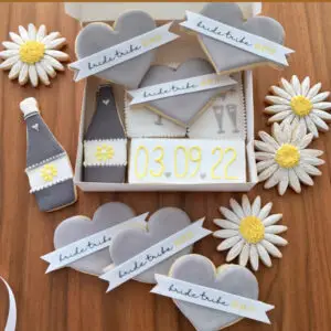 bridal shower wedding theme biscuits