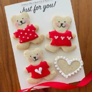 Teddy Bear Letterbox iced biscuits