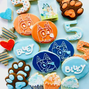 Bluey themed biscuits