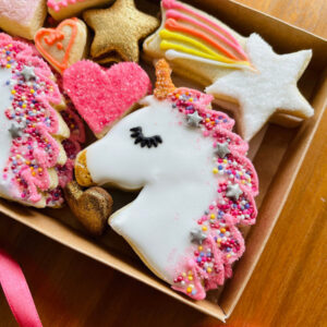Unicorn themed Iced cookies