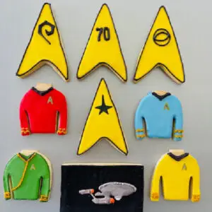 StarTrek Theme iced biscuits