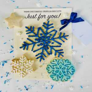 Snowflake cookies iced biscuits