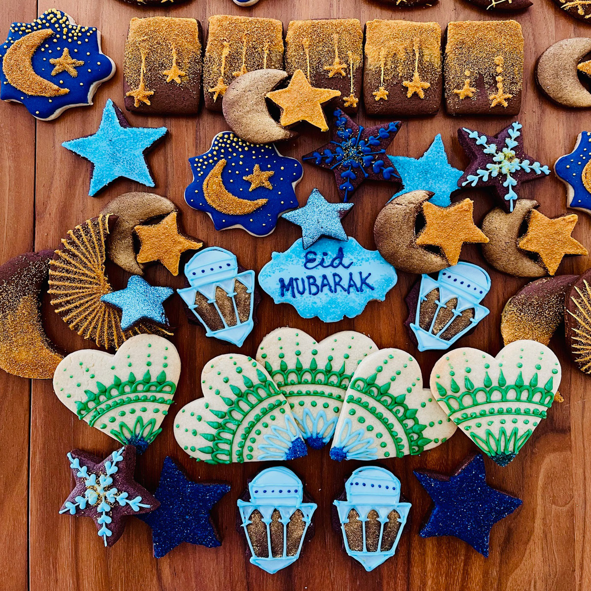 Eid Mubarak iced cookies