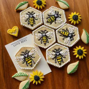 Love Bees! (hand-iced biscuits)