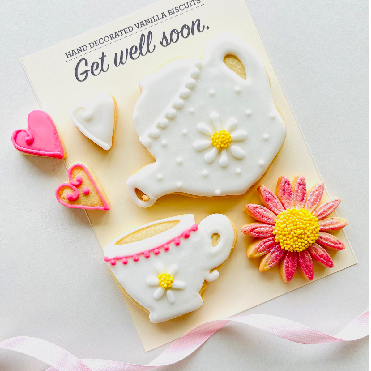 Iced biscuits tea pot theme