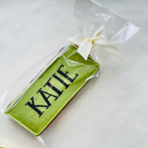iced biscuit with personalized name