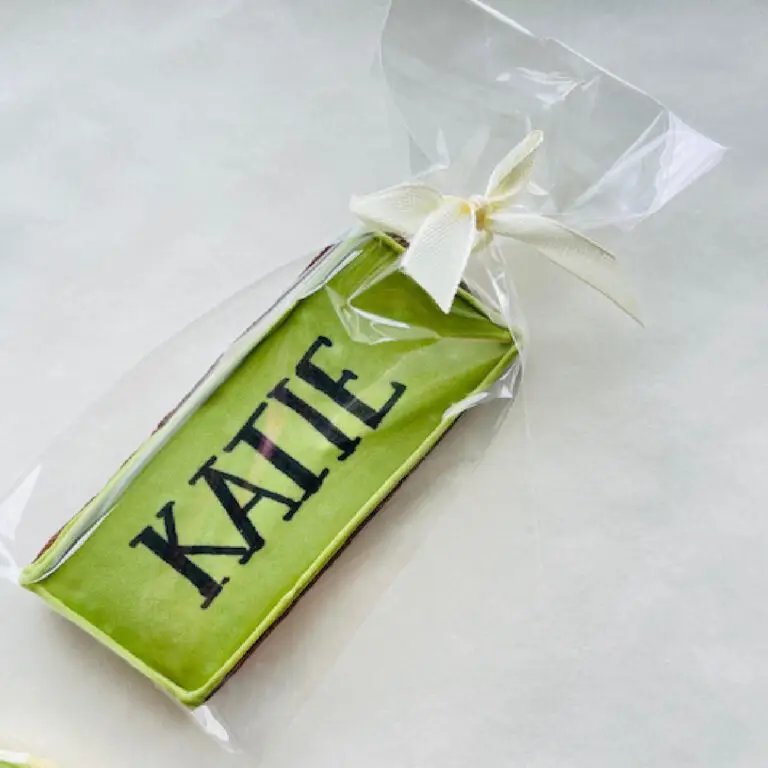 iced biscuit with personalized name