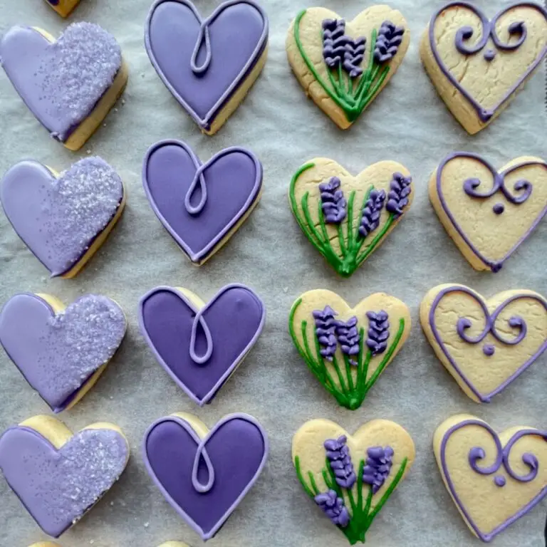 Lavender theme wedding favour biscuits