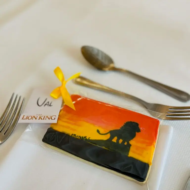 Disney theme wedding biscuit favours for table settingd
