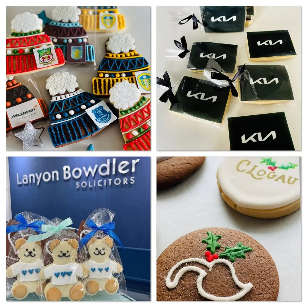 Branded biscuits for events and marketing Kia Sports teams clogau
