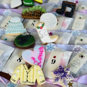 Taylor Swift themed biscuit advent calendar ERAS Taylor Showgilr iced biscuits