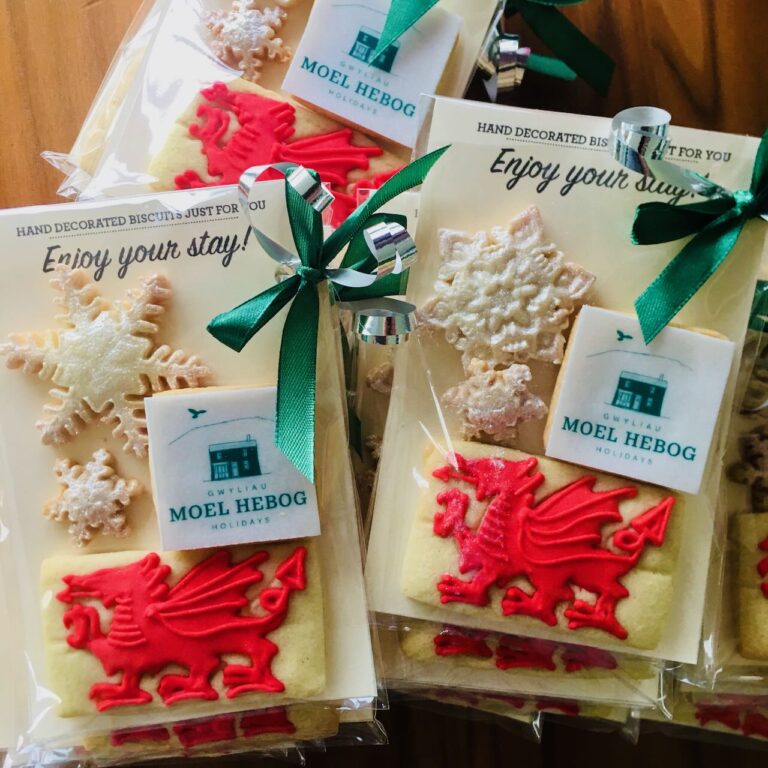Hotel Welcome biscuits Welsh Dragon