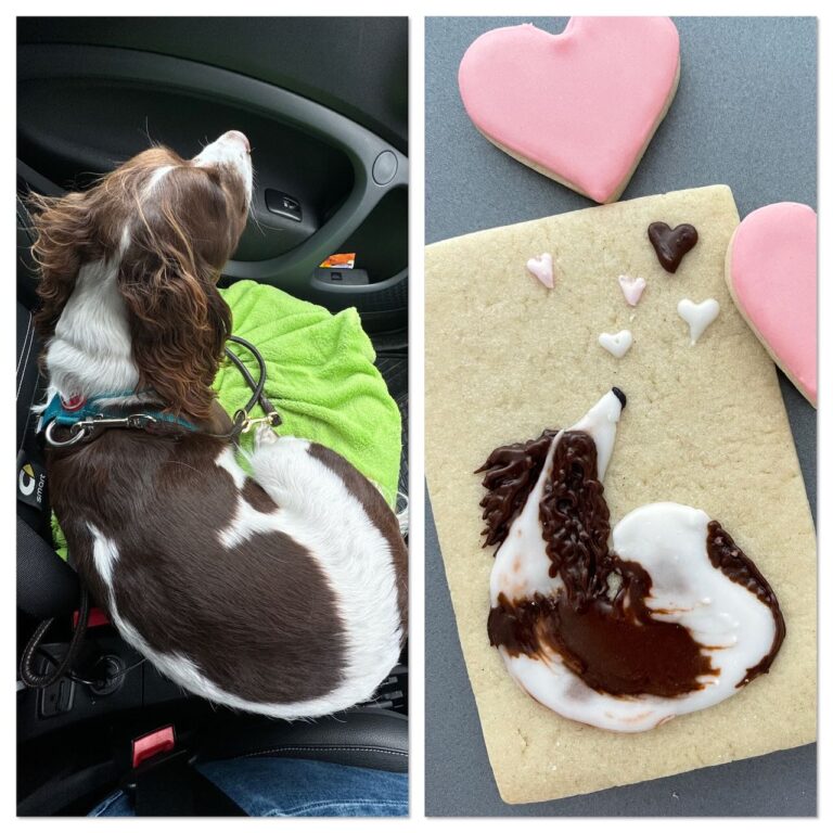 Personalized biscuit with dog art