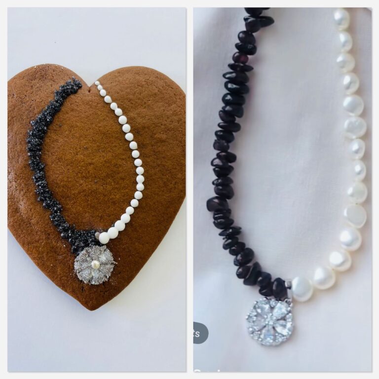Jewelry necklace bespoke biscuit