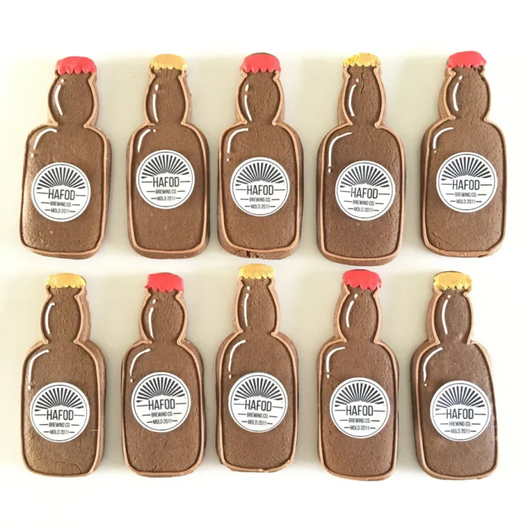 Hand-iced biscuits made for Hafod Brewery