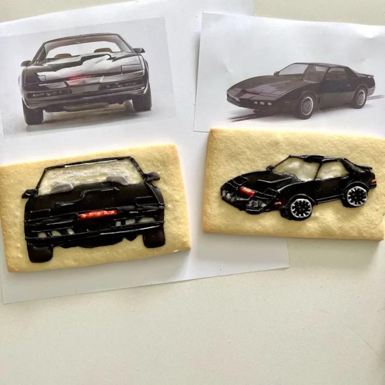 Hand-iced biscuits made for Knight Rider
