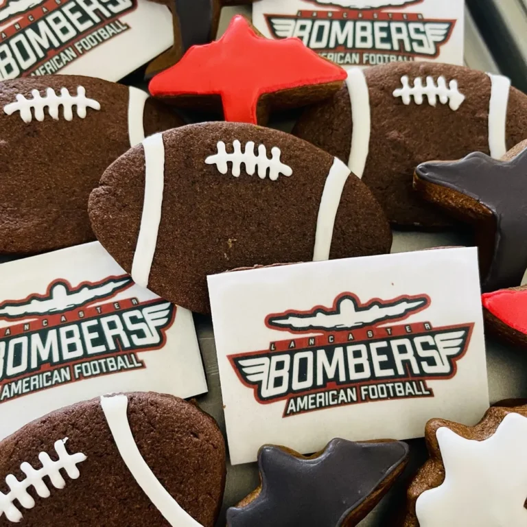 Hand-iced biscuits made for Lancaster Bombers