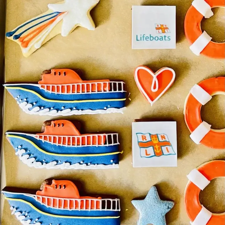 Hand-iced biscuits made for RNLI