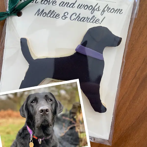 Labrador biscuit wedding favours